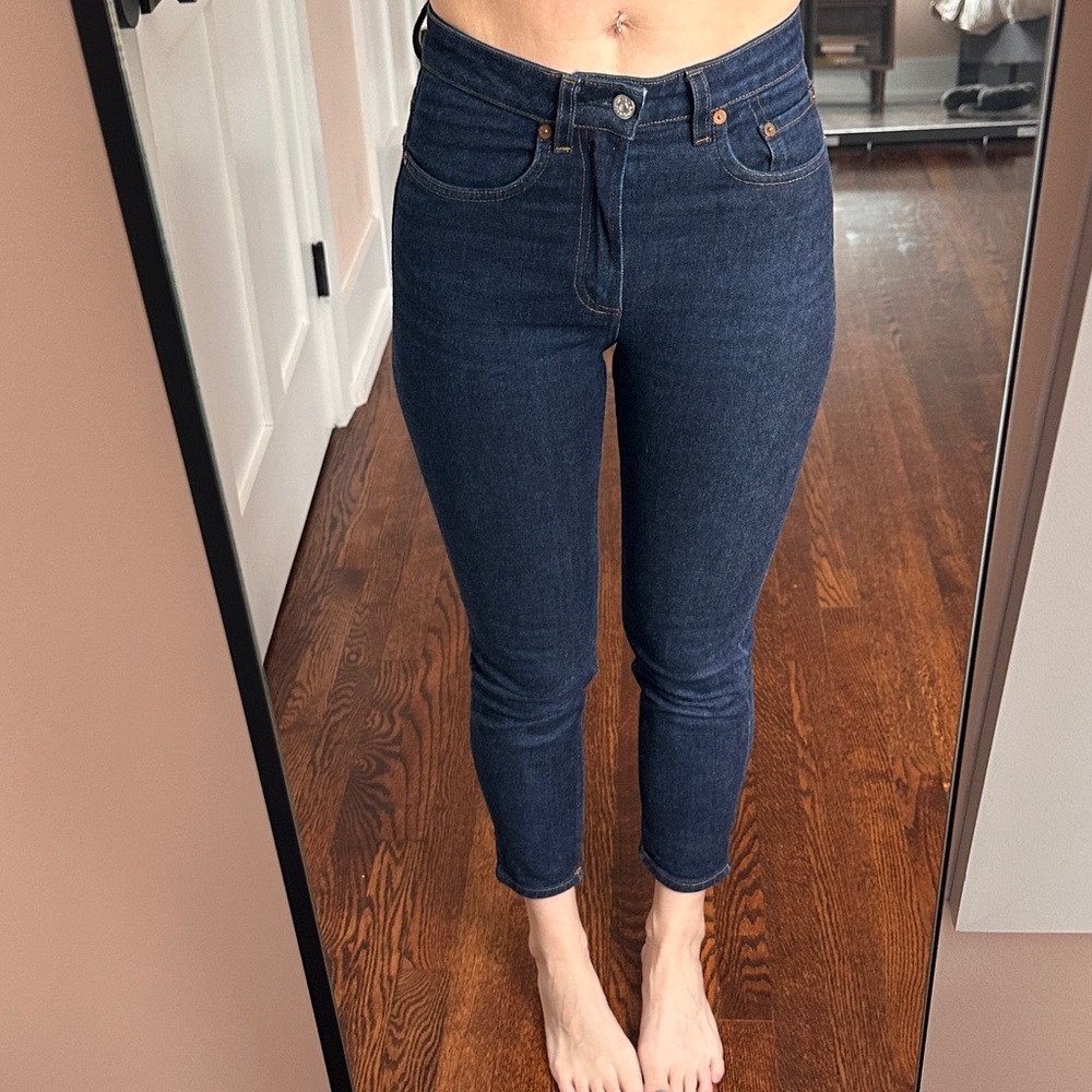 Acme high waisted cropped jean